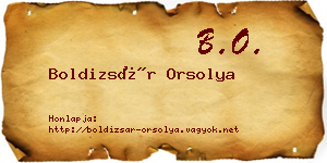 Boldizsár Orsolya névjegykártya